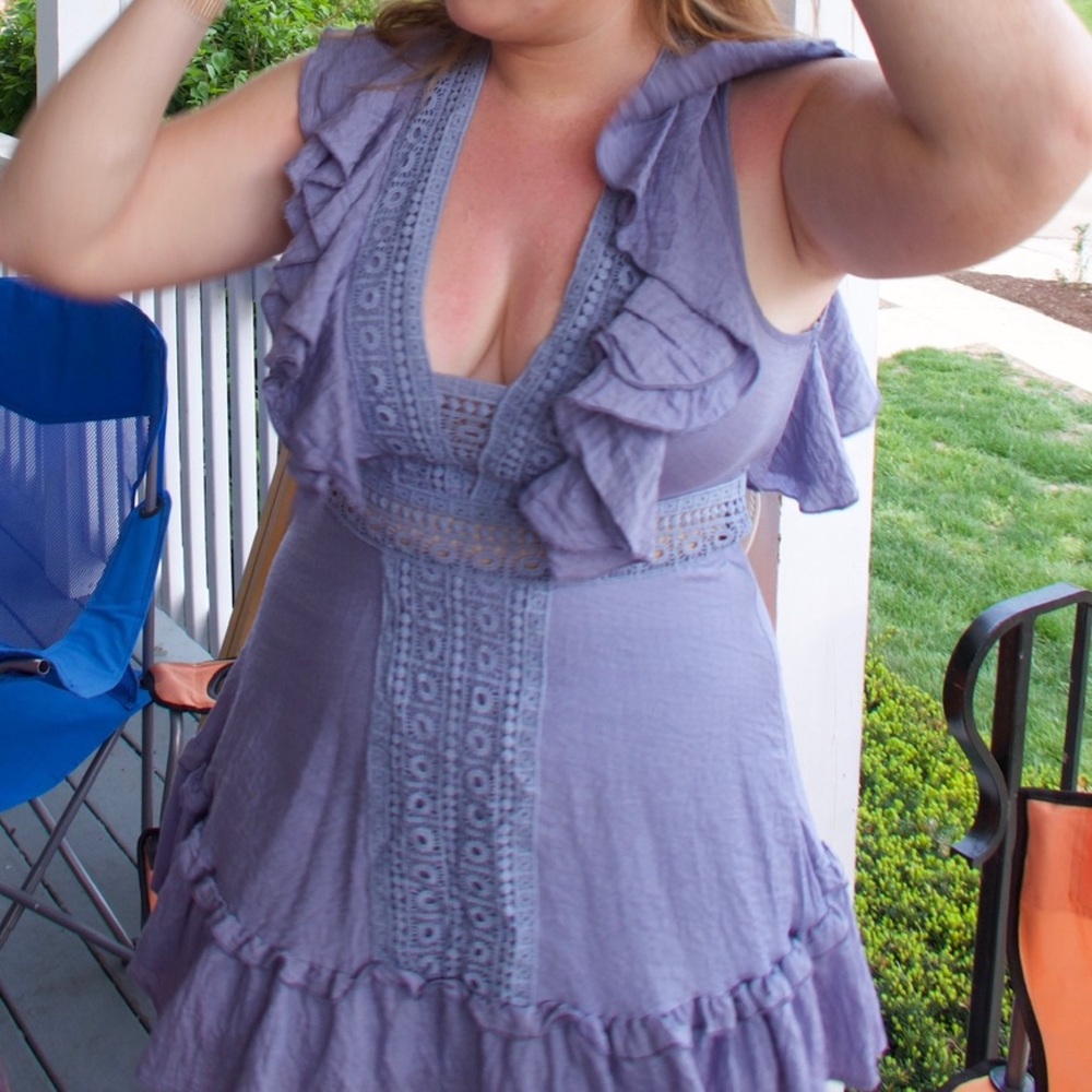 Blue Ruffle Dress